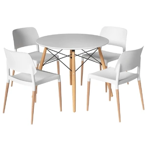 1 Dining Table and 4 Chairs Set