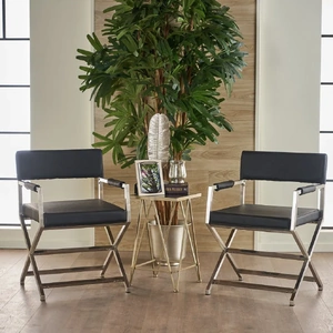 Rocklin Steel & Bonded Leather Director chair Armchair