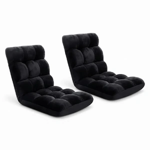 Artiss 2X Lounge Sofa Bed Flannel Fabric