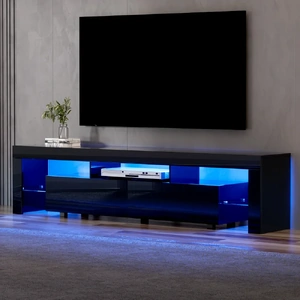 TV Cabinet Entertainment Unit Stand RGB LED Gloss Furniture
