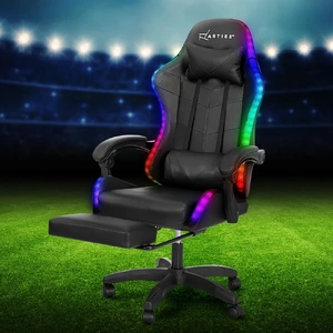 6 Point Massage Gaming Office Chair 7 LED Footrest