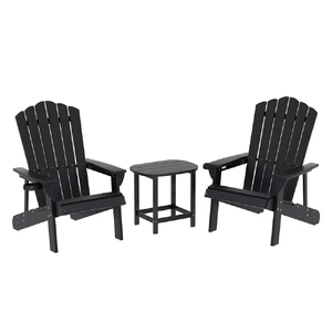 Outdoor Table and Chairs HDPE Adirondack Beach Chair Sun Lounge Patio Furniture Garden