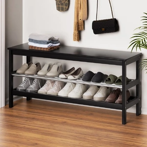 Shoe Cabinet Bamboo Bench 10 Paris