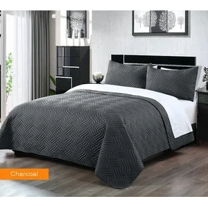 3 piece embossed comforter set queen