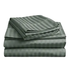 soft stripe microfibre sheet set queen