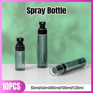 10pcs Travel Size Refillable Aluminum Spray Bottles Toner Cleaning Solution Mist