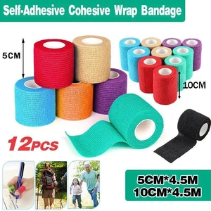 12 Pack Self Adhesive Cohesive Wrap Bandage for Pets and Everyday Protection - 12PCS