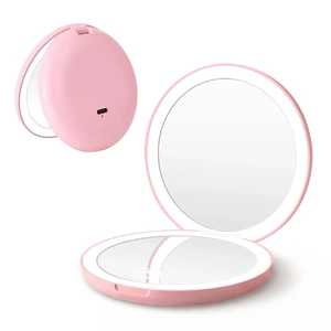 Embellir LED Compact Mirror Lighted Travel Makeup Mirror Pocket-Sized 1x 10x Magnification