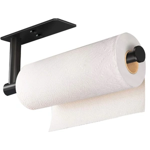 Kitchen Paper Holder Under Cabinet Wall Mount Adhesive Paper Towel Holder Rectangle