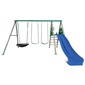 Lifespan Kids Europa Commercial Grade Steel Swing Set with Climb & 2.2m Slide