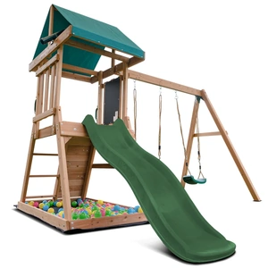 Lifespan Kids Greenvale Swing Set & Play Centre with 1.8m Slide
