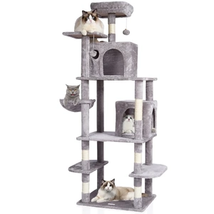 VEVOR Cat Tree 174 cm Cat Tower with Cat Condos Sisal Scratching Post