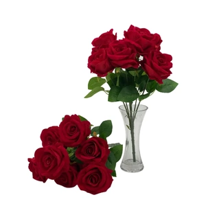 bulk 8 Artificial Rose Bouquet 7 Heads