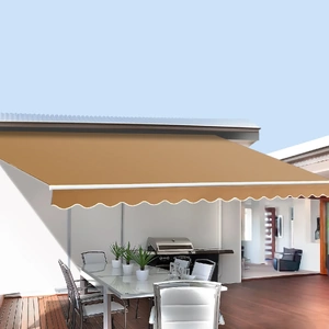 Retractable Folding Arm Awning Manual Sunshade 2.5Mx2M