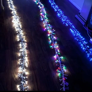 Samland LED Firecracker Effect Fairy Icicle Chaser Light for Christmas Decoration White