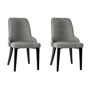 Dining Chairs Set of 2 Linen Fabric