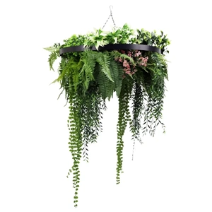 Artificial Hanging Green Wall Disc 60cm UV Resistant