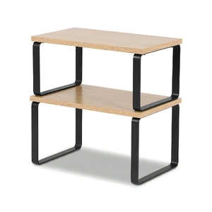 Kitchen Storage Shelves Rack Cupboard Cabinet Organiser Set of 2