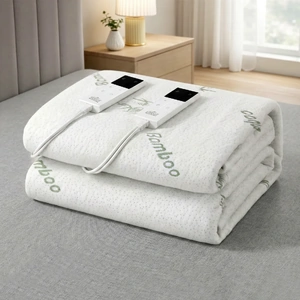 Electric Blanket Bamboo Fabric Fitted Heated Pad Underlay Washable Winter