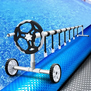 Aquabuddy Pool Cover 500 Micron Silver Swimming Pool Solar Blanket 5.5m Roller