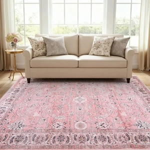 Floor Rug Large Washable Area Rug Vintage Living Room Carpet