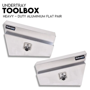 Under Tray Tool Box Underbody Pair Set Aluminium