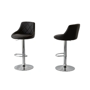 Diamond Style Padded Leather Barstools w/ Adjustable Height