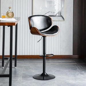 SERENITà European Modern Bar Stools Swivel Bar Stool Chair Counter Height Barstool with 360 Degree Swivel Seat