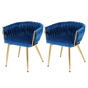Dining Chairs Velvet Weaving Armchair