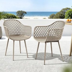 Outdoor Dining Chairs PP Lounge Chair Patio Furniture Garden