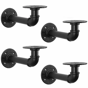 Pipe Floating Shelf Bracket Industrial Pipe Shelf Bracket Mounting Bracket Storage Racks Decor