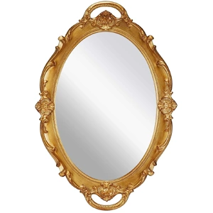 Oval Antique Vintage Carved Hanging Wall Mirror for Bedroom and Living-Room