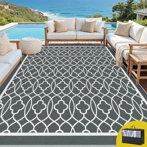 Outdoor Rugs Large Carpet Reversible Area Mat PP Dual-Sided Patio Rug