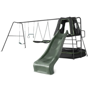 Lifespan Kids Pallas Play Tower with Metal Swing Set in Slide