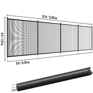 VEVOR Pool Fence, Pool Fences for Inground Pools, Removable Child Safety Pool Fencing, Easy DIY Installation Swimming Pool Fence, 340gms Tes