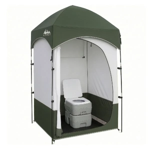 Portable Camping Toilet Shower Tent Changing Room Outdoor Loo Set