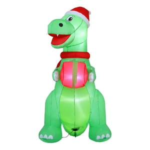 Jingle Jollys Christmas Inflatable Dinosaur Height LED Decorations Illuminated