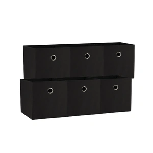 SORTI 6 Pack Foldable Storage Cubes Fabric Bookcase Organizers Toys More