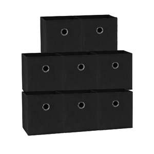 SORTI 8 Pack Foldable Storage Cubes Fabric Bookcase Organizers Toys More