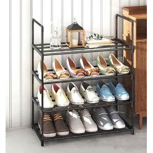 4 Tier Stainless Steel Shoe Rack Storage Organizer Hold up Shoes