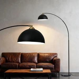Modern Arched Floor Lamp Standing Heavy Duty Marble Base Living Room Bedroom