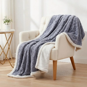 Throw Blanket Sided Fleece Lightweight Sofa Couch Bed