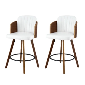Wooden Bar Stools Swivel Kitchen Counter Stool Chair 58cm Seat Height