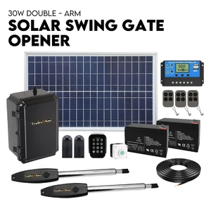 Swing Gate Opener Automatic Solar Power Kit Remote Control