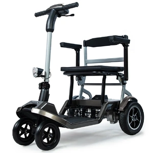 Equipmed Ultra Lightweight Folding Electric Mobility Scooter Battery Removed Capacity Long Range Brushless Motor