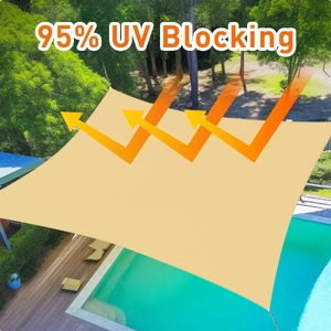 Rectangle Sun Shade Sails Patios Sun UV Outdoor Canopy Backyard Sunshades