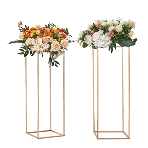 VEVOR 315inch High Wedding Flower Stand Acrylic Laminate Metal Vase Column Geometric Centerpiece Stands