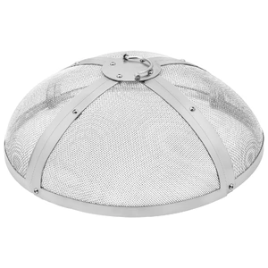 VEVOR Fire Pit Spark Screen Round Reinforced Heavy Duty Steel Metal Cover Outdoor Firepit