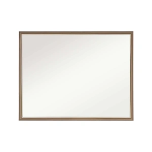Wall Mirror Rectangular Frame Bathroom 70 by 90cm Antique Brown