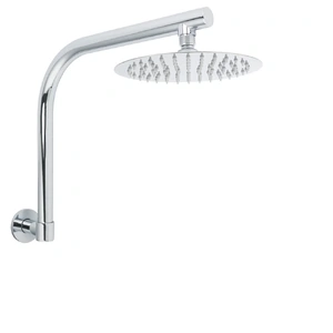Wels Round Rainfall Shower Head 360 Swivel Gooseneck Wall Arm Set